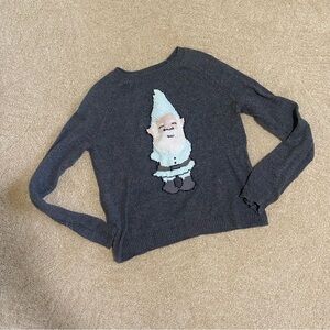 Bethany Mota Gray Sweater with Gnome Design